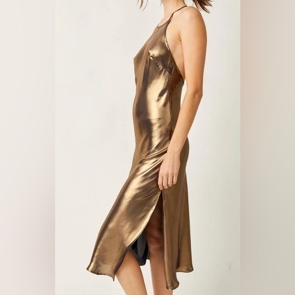 Free People Sunset Shimmer Midi Slip size small - Picture 1 of 6
